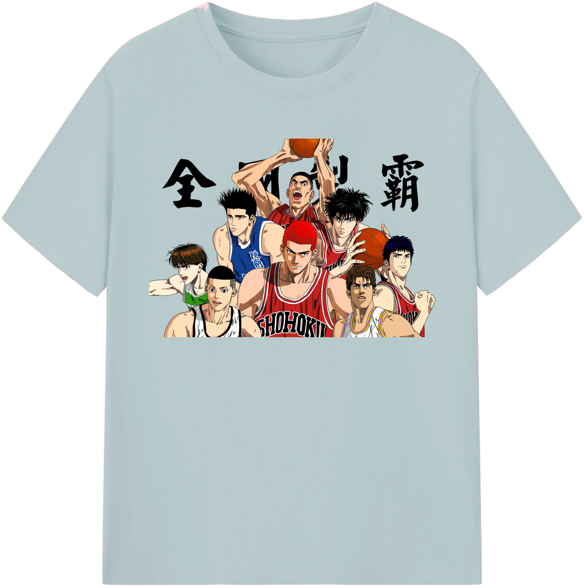 SLAM DUNK／スラムダンク 綿100％半袖Tシャツ（フロントプリント）